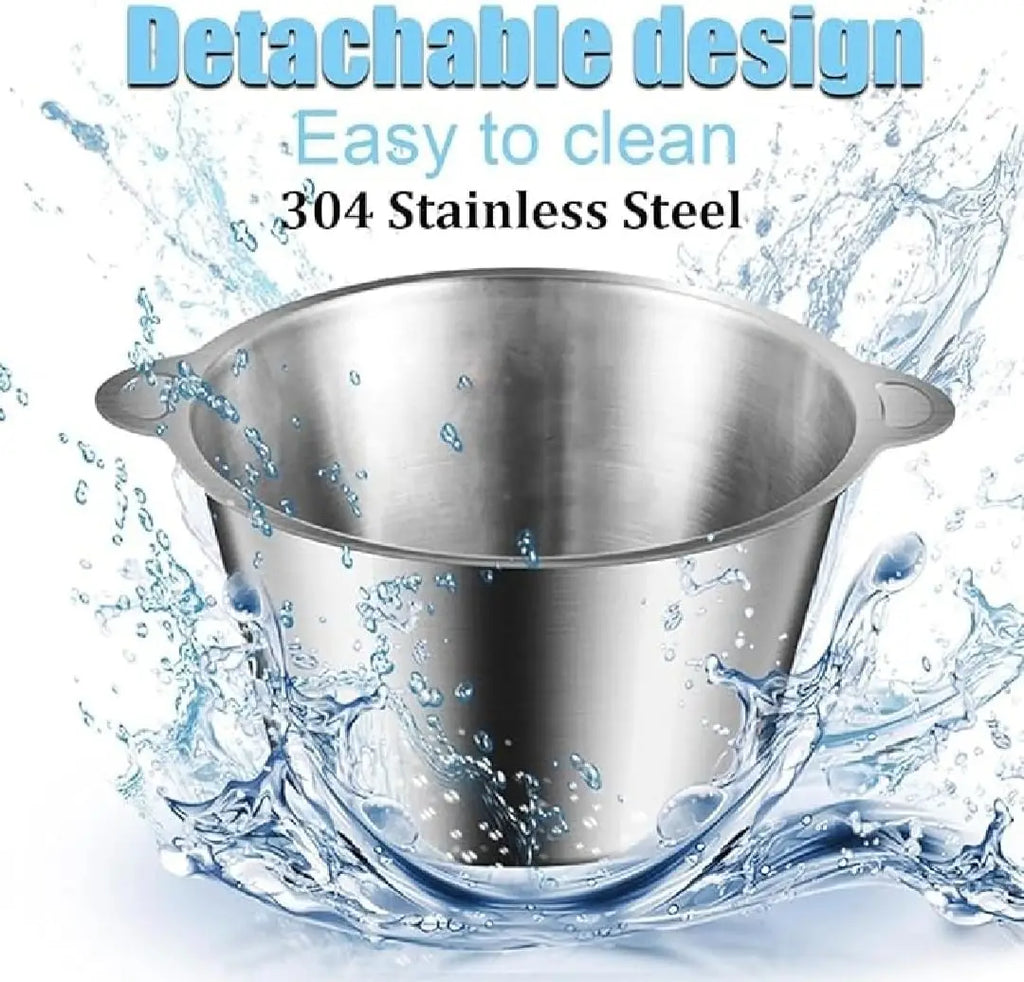 High Quality 3L Electric Chopper Machine Stainless Steel Bowl | 4 Sharp Blades | Meat Grinder & Qeema Maker | Food Processor | Vegetable Fruit Cutter | Powerful Kitchen Appliance