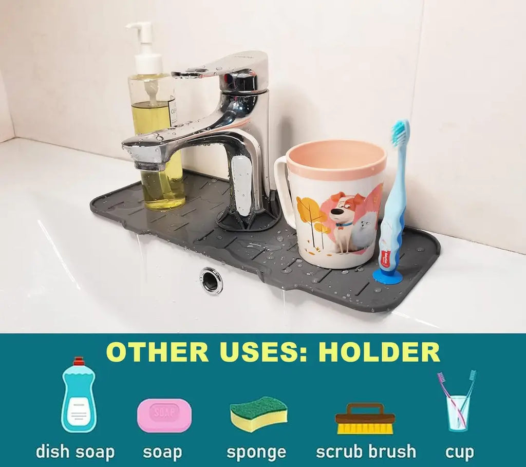 Silicone Sink Drainage Pad-Non Skid Faucet Mat for Kitchen and Bathroom