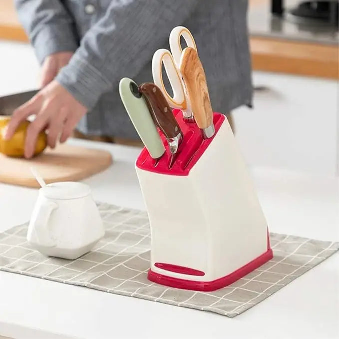 Mess-Free Kitchen Knife Holder – Space-Saving Rack for Knives, Cleaver & Scissors