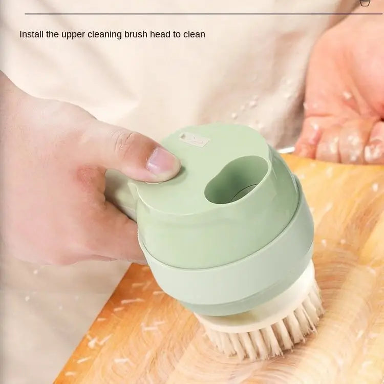 Multipurpose 4 in 1 Handheld Electric Vegetable Cutter Set Portable Wireless Garlic Mud Masher Garlic Press and Slicer Set Multifunctional Electric Mini Food Processor