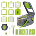 22 in 1 Multifunction Vegetable Chopper & Slicer Set | Manual Food Chopper | Vegetable Cutter, Dicer, Grater & Mandoline Slicer with Storage Container