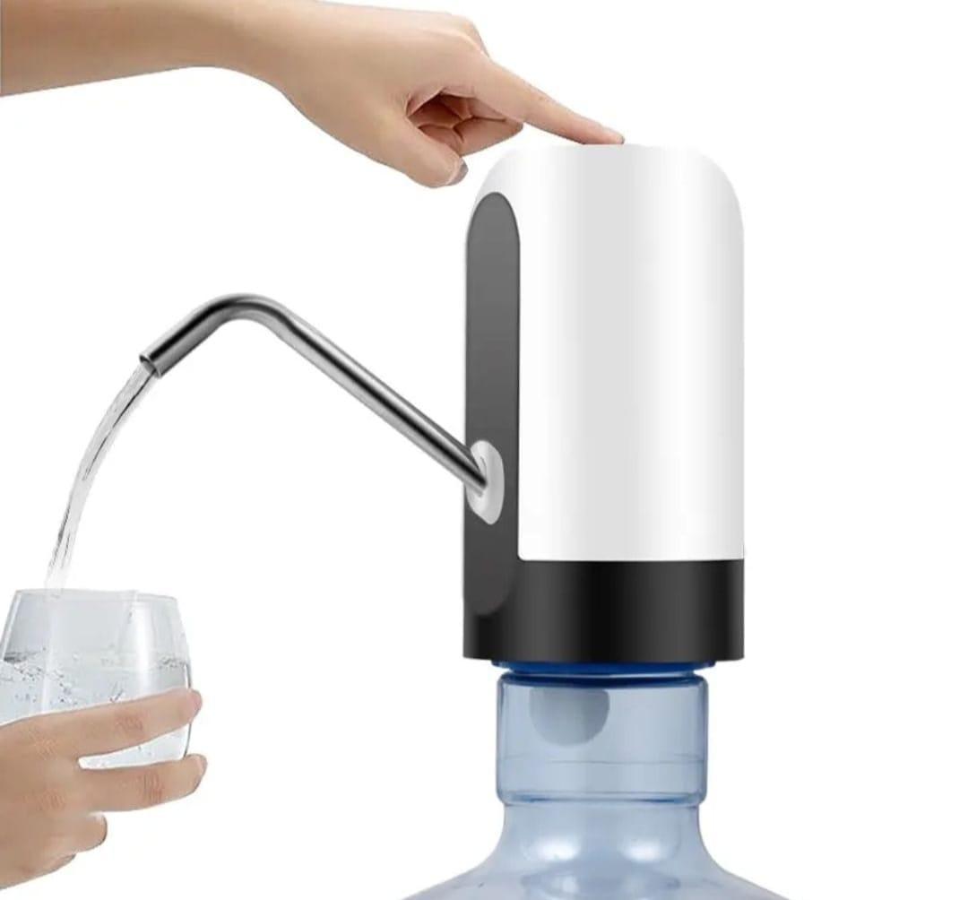 Automatic Rechargeable Water Pump Dispenser White Black ABS