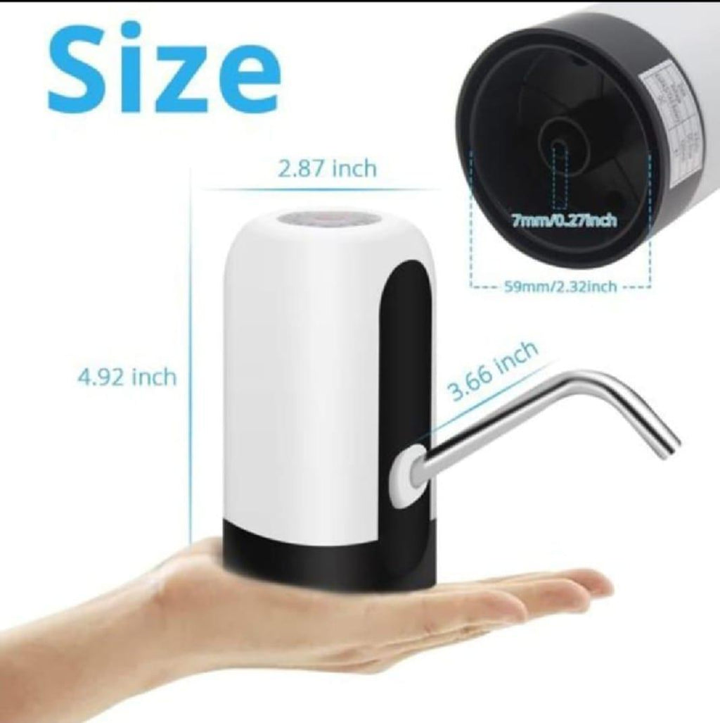 Automatic Rechargeable Water Pump Dispenser White Black ABS