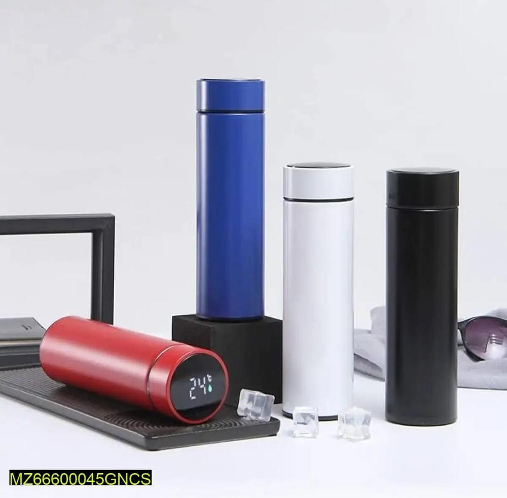 Stainless Steel Thermos 500ml Pink Digital Temp