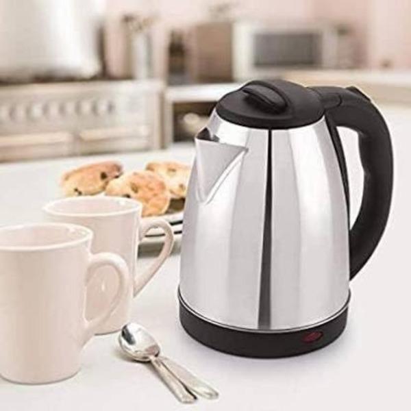 Stainless Steel Electric Kettle Black Silver Pakistan