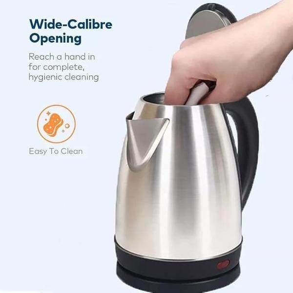 Stainless Steel Electric Kettle Black Silver Pakistan